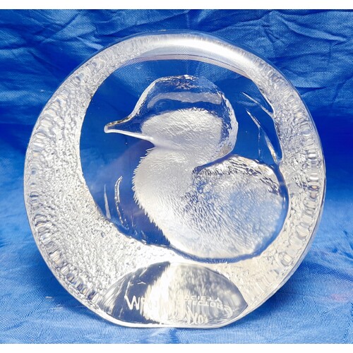 Mats Jonasson Collectors Society Ankunge Duckling Paperweight