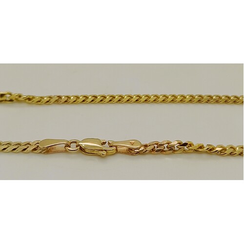 9 Carat Yellow Gold Diamond Cut Curb Bracelet