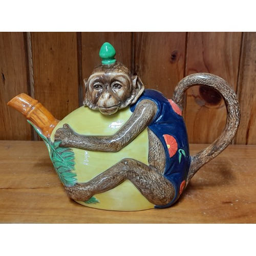 Minton Reproduction Monkey Majolica Teapot Number 1181