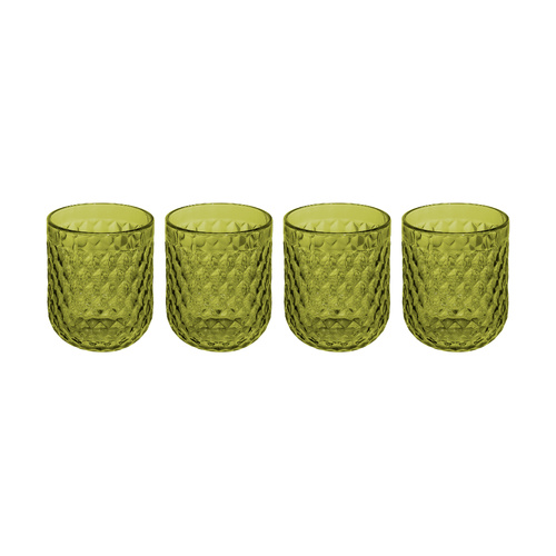 Casa Domani Caterina Set of 4 Green DOF Glasses