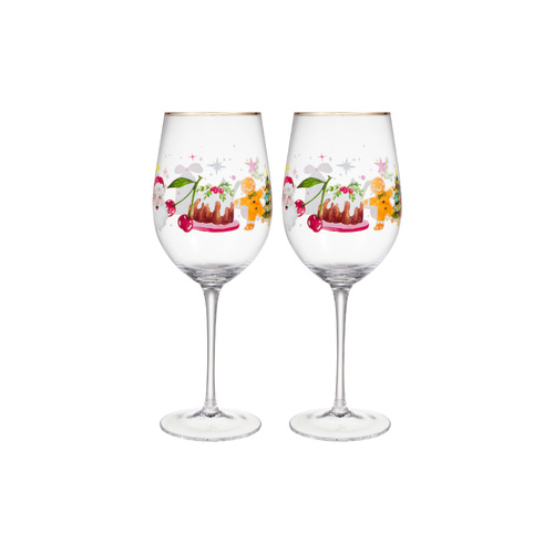 Maxwell & Williams Fa La La Pair of Wine Glasses