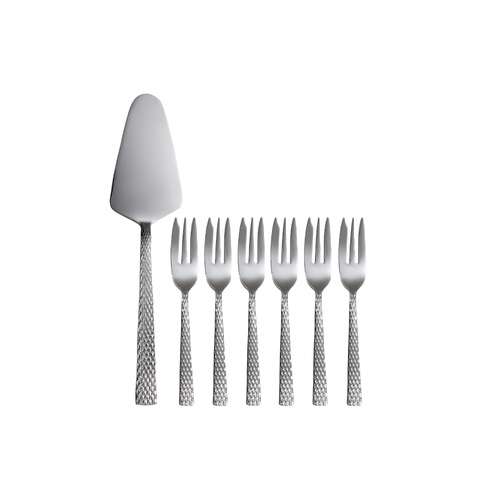 Maxwell & Williams Diamonds 7 Piece Cake Server & Fork Set