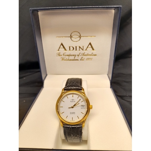Adina Gold Plated Stainless Steel 30 Metres Water Resistant Quartz Analogue Watch - NK39 G1FE