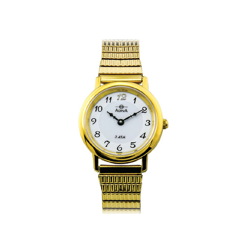Adina Everyday Classic Yellow Gold 30m Water Resistant Quartz Analogue Watch - NK40 G1FE