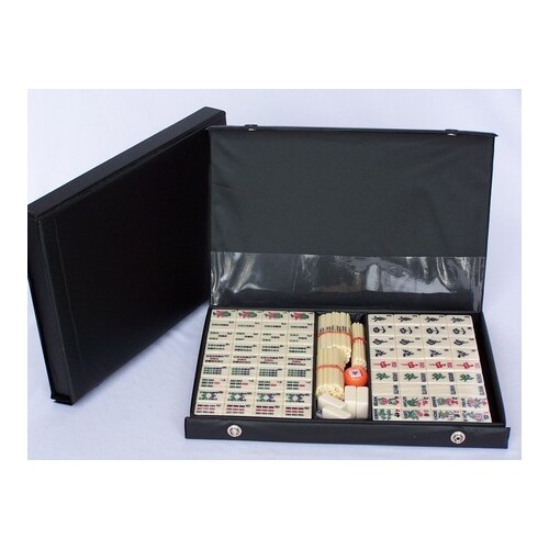 Mahjong Set with 32cm Black Vinyl Case