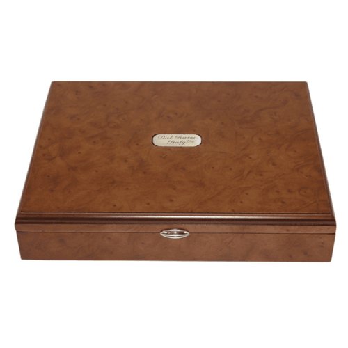 Dal Rossi Italy Mahjong Set with 30cm Mahogany Finish Wooden Case