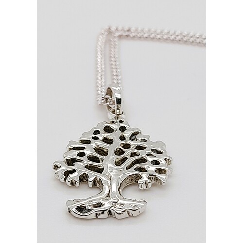 Oxidised Sterling Silver Tree of Life Pendant