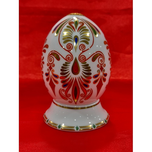 Royal Crown Derby Eggs of the World Series Greece Design Egg with Base