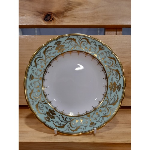 Royal Crown Derby Darley Abbey Harlequin Green Bread and Butter Dish