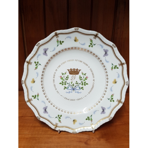 Royal Crown Derby Plate to Celebrate the Birth of the First Child of the Duke & Duchess of Cambridge