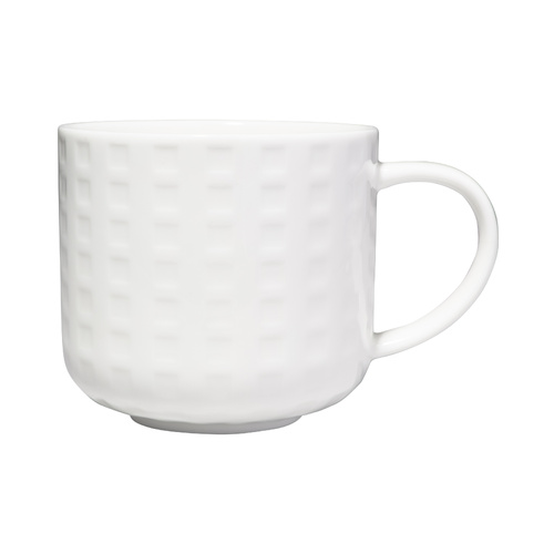 Maxwell & Williams White Basics 440ml Grid Mug