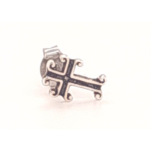 Sterling Silver Cross Stud Earrings