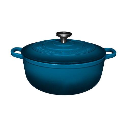 Maxwell & Williams 6.2 Litre Midnight Blue Cast Iron Round Casserole