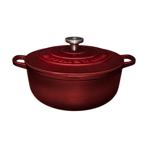 Maxwell & Williams 6.2 Litre Merlot Cast Iron Round Casserole