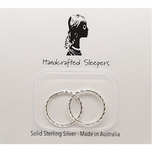Small 10mm Sterling Silver Sleepers - Hoop Earrings