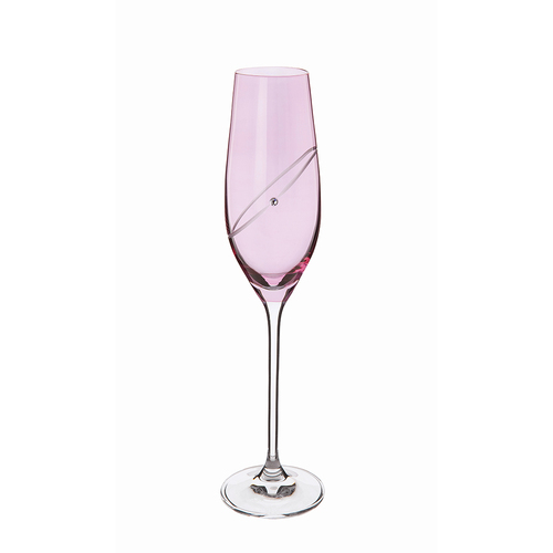 Dartington Crystal Pair of 210ml Ruby Flutes