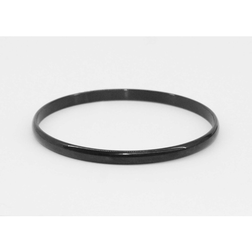 Comfort Fit 65mm Ion Plate Black 5mm Wide Stainless Steel Bangle