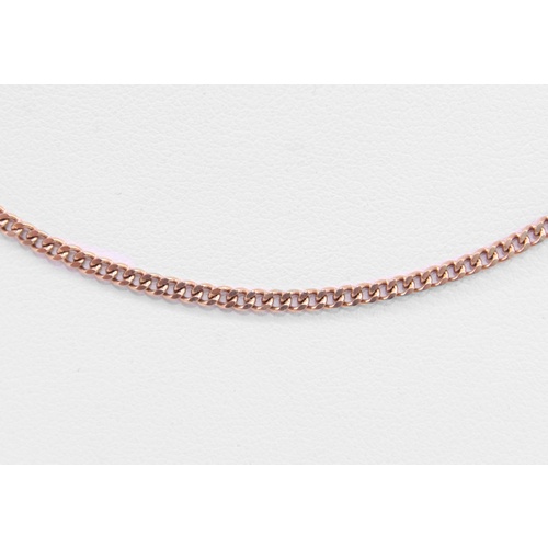 Stainless Steel Rose Gold Ion Plated Diamond Cut Curb Link 45cm Chain CLEARANCE