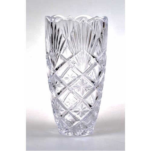Bohemia Crystal Nova Lyra 20cm Barrel Vase