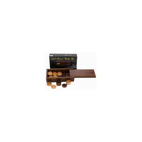 Draughts/Checkers Backgammon Pieces in Wooden Box