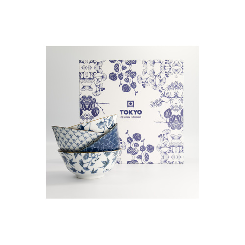 Tokyo Design Studio Flora Japonica 4 Piece 15cm Mixed Bowl Set