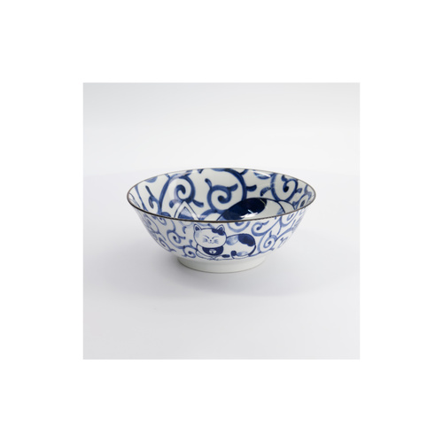 Tokyo Design Studio Kawaii Cat Neko 20cm Swirl Cat Ramen Bowl