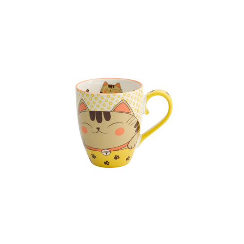 Tokyo Design Studio Kawaii Twin Cat Mustard Mug