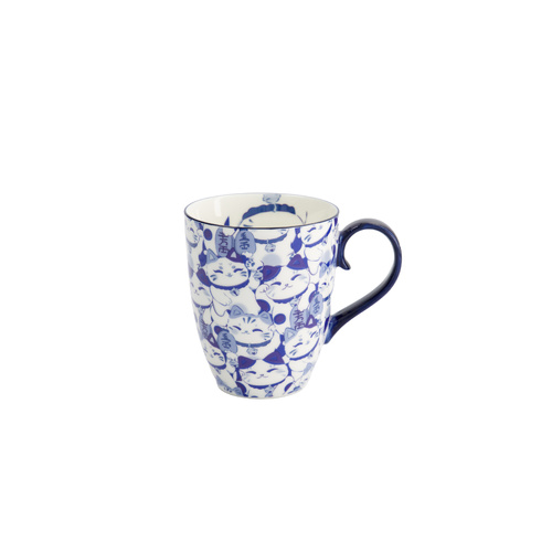 Tokyo Design Studio Kawaii Maneko Cat Blue Mug