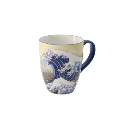 Tokyo Design Studio Kawaii Hokusai Blue Mug