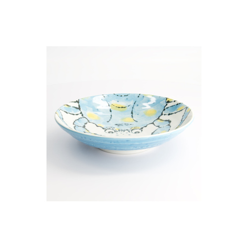 Tokyo Design Studio Seafood Light Blue Crab 21.5cm Deep Plate