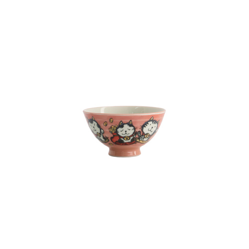 Tokyo Design Studio Kawaii Neko Cat Meow Pink 11.5 x 6cm Rice Bowl