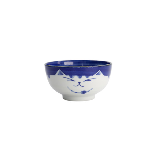 Tokyo Design Studio Kawaii Neko Cat Blue 16 x 8.5cm Bowl