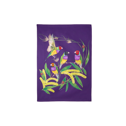Eloise Short Lyric Collection Gouldian Finch Cotton Tea Towel