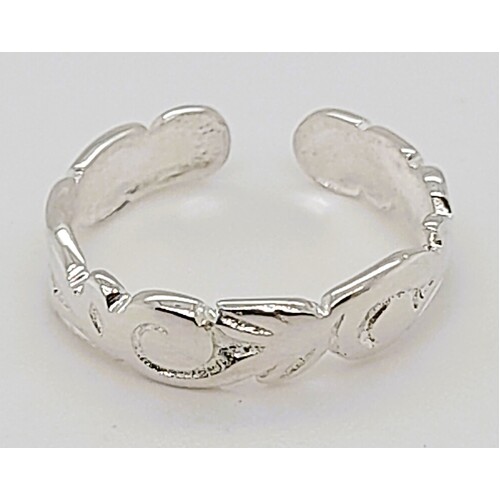 Sterling Silver Scroll Toe Ring