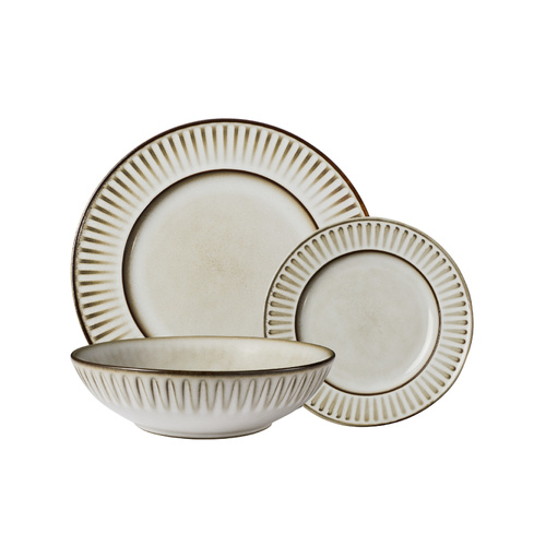 Casa Domani Leros 12 Piece Rim Dinner Set