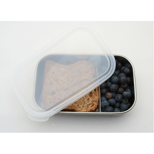 Stainless Steel Rectangular container with Dividers - Clear