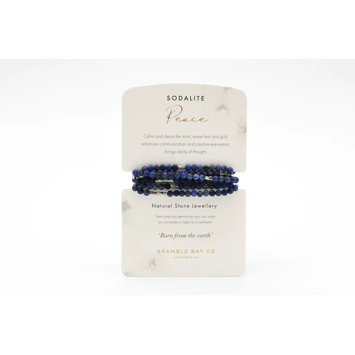 Natural Stone Collection Sodalite Wrap Bracelet/Necklace
