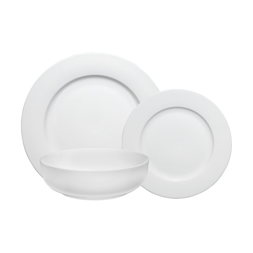 White Basics Urban 12 piece Rim Porcelain Dinner Set
