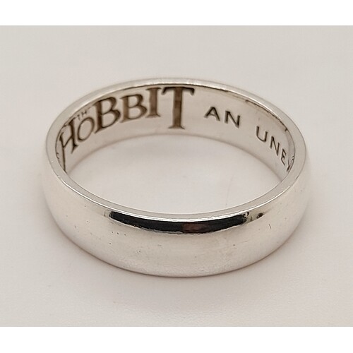 The Hobbit: An Unexpected Journey 'The One' Solid Sterling Silver Ring AUS Size T