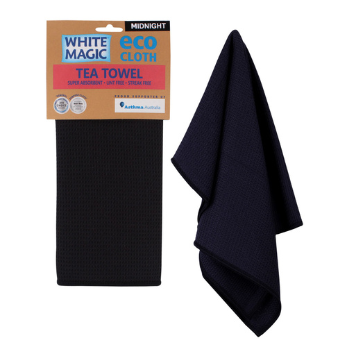 Eco Cloth Midnight Tea Towel Super Absorbent Lint-Free Streak-Free
