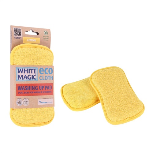 Eco Cloth Lemon Colour Washing Up Pad Non Scratch for Scrubbing & Wiping