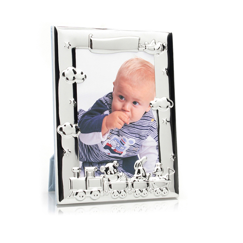 Silver-plated Nursery Train 10 x 15cm (6 x 4") Photo Frame