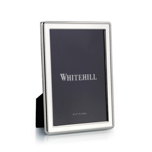 Silver-plated Narrow Bead Border 10 x 15cm (6" x 4") Photo Frame